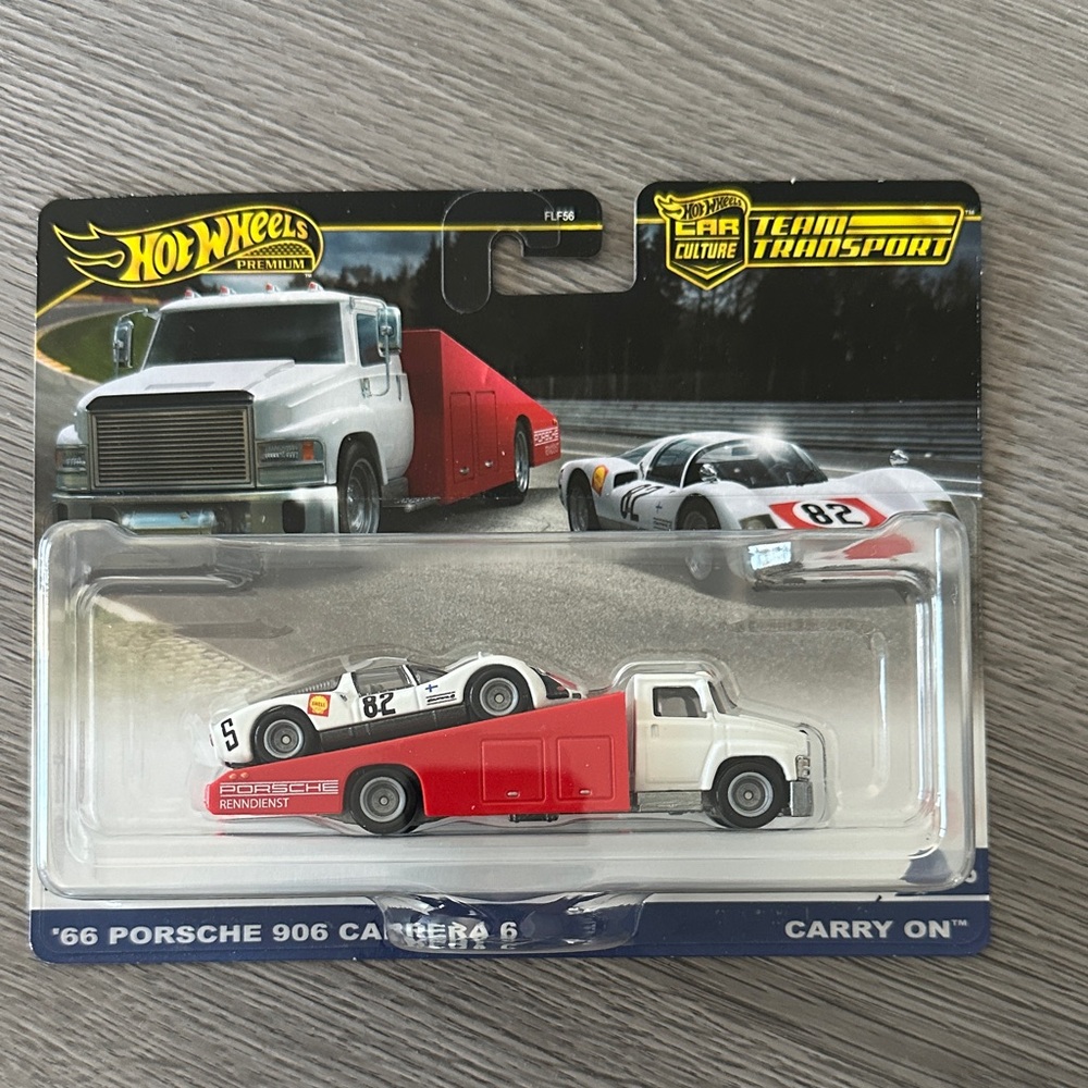 Hot Wheels '66 Porsche 906 Carrera 6 Toy Set - Red and White